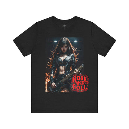 Rock Chic | Heavy Metal | Rock Music | Girl Rocker | HD Graphic | Unisex | Men's | Women's | Tee | T-Shirt