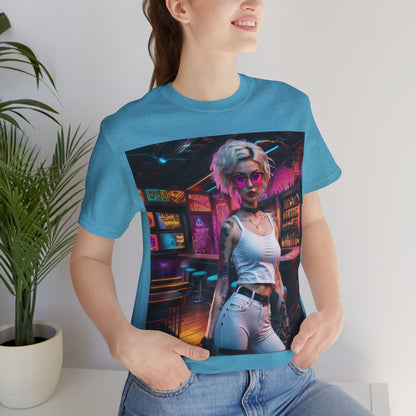 Bartender | HD Graphic | She Made Us Drinks To Drink, We Drunk Em | CyberPunk | Unisex | Men's | Women's | Tee | T-Shirt