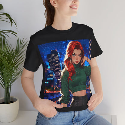 Always Up To No Good | Anime | City Girl | Red Head | Unisex | Men's | Women's | Tee | T-Shirt