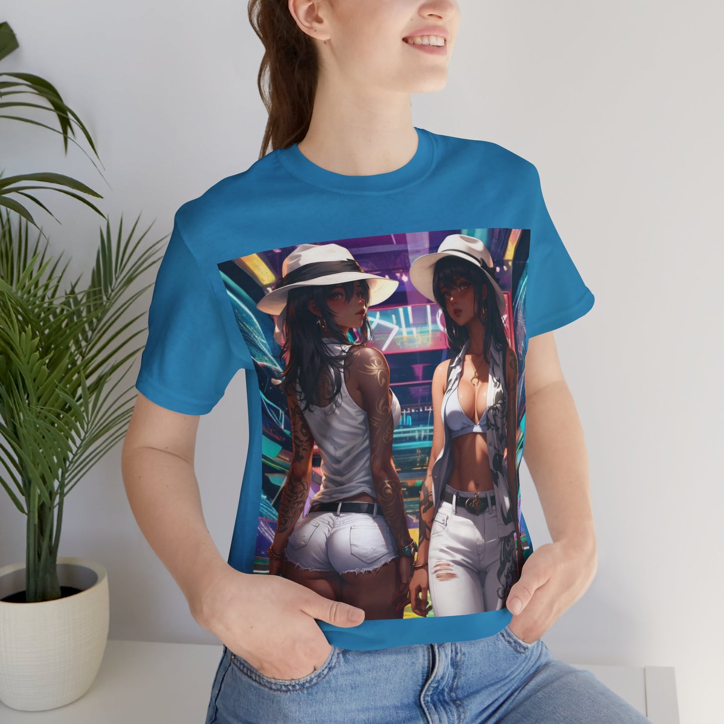 Girls Night Out | HD Graphic | Anime Style | Party | 2 Girls 1 Shirt | Unisex | Men's | Women's | Tee | T-Shirt