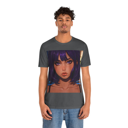 Extreme Close-Up | HD Graphic | Anime Style | Selfie | Purple Hair | Unisex | Men's | Women's | Tee | T-Shirt