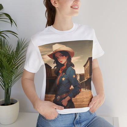 The Showdown | HD Graphic | Wild West | Cowgirl | Unisex | Men's | Women's | Tee | T-Shirt