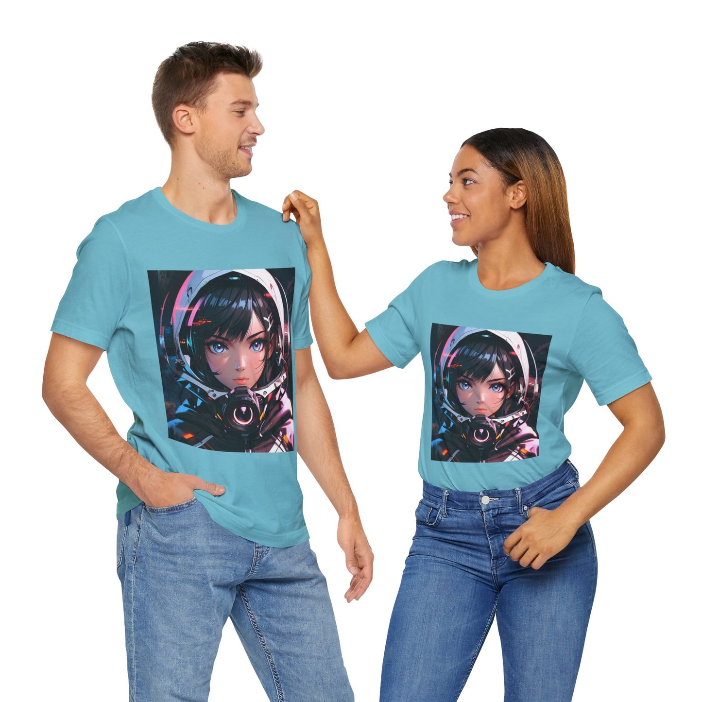 Starlit Stunner | HD Graphic | Sci-Fi | Anime | Woman Astronaut | Unisex | Men's | Women's | Tee | T-Shirt