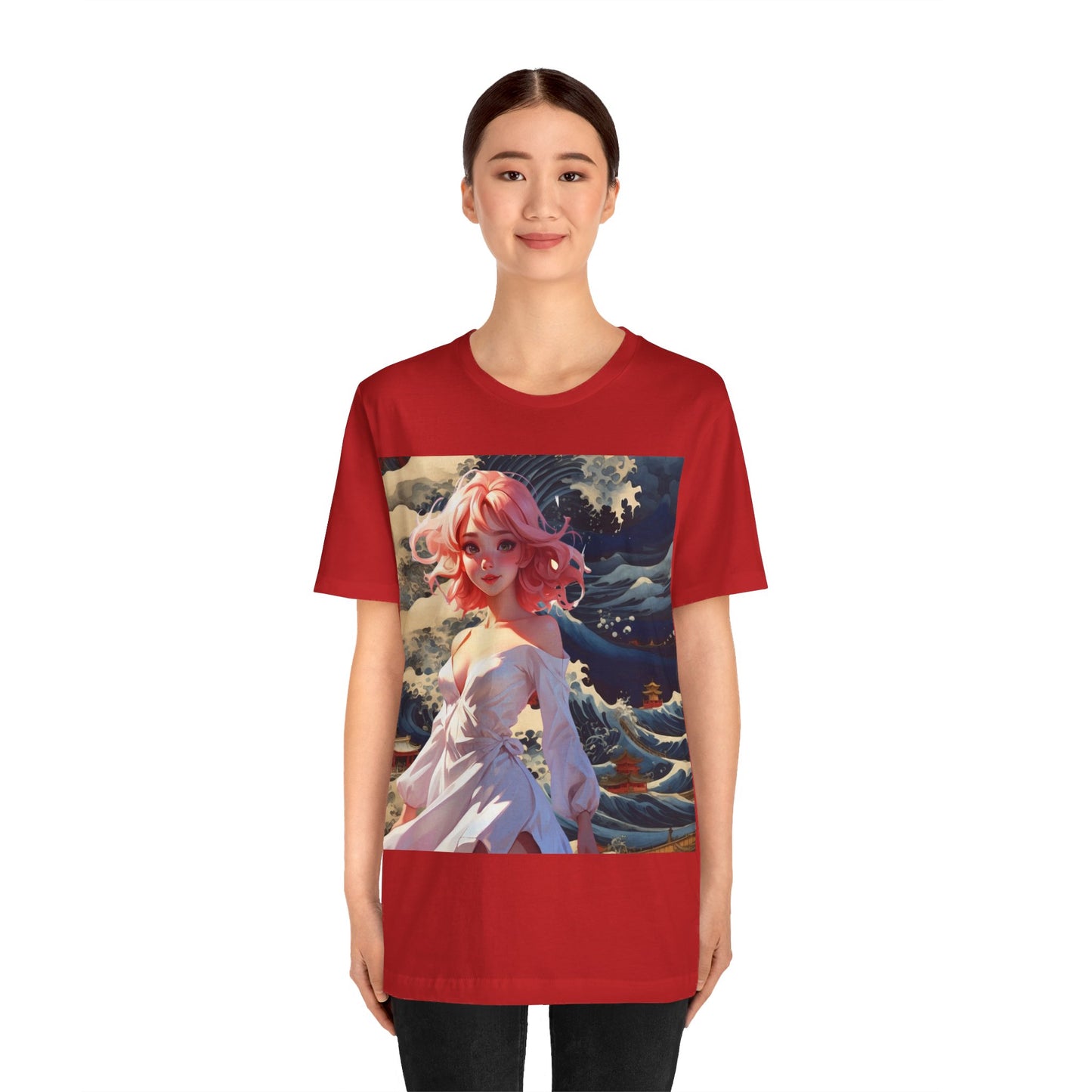 Waves of Beauty | HD Graphic | Pretty Girl | Japanese Art | Men's | Women's | Tee | T-Shirt