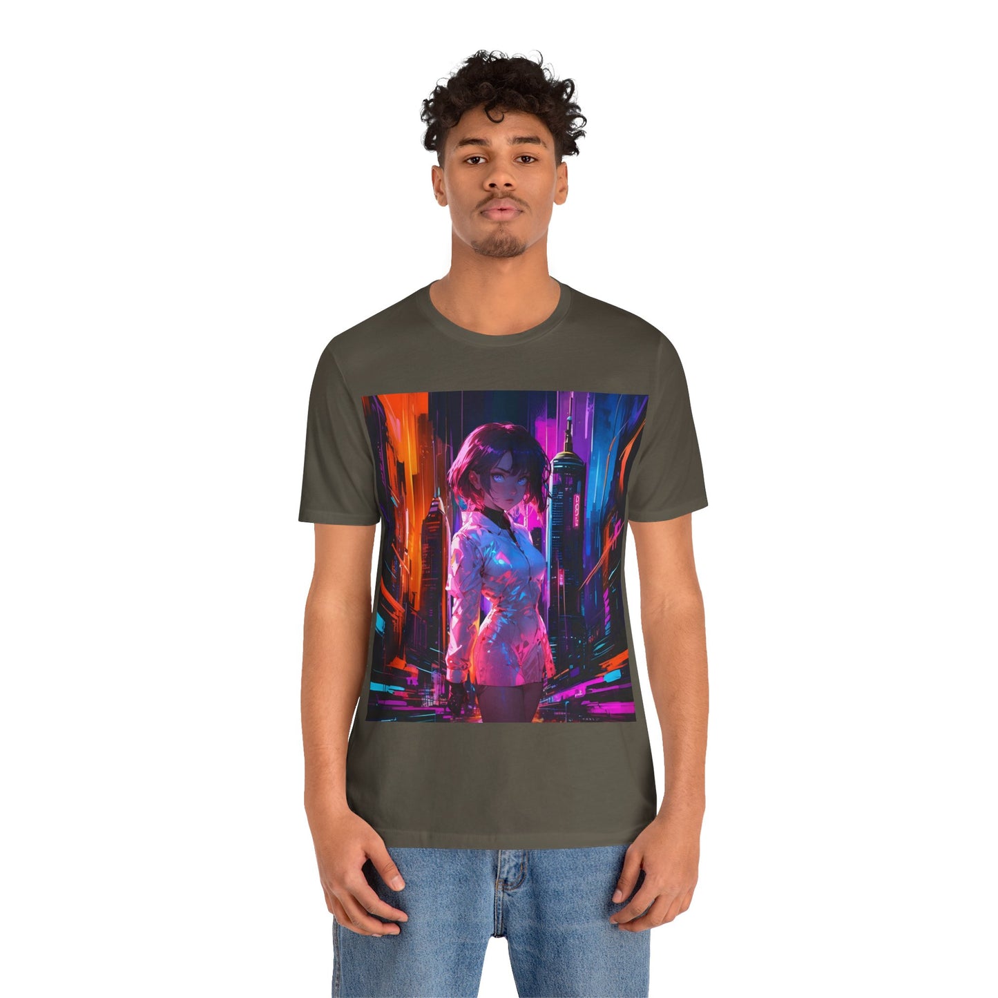 Crossroads Of Color | HD Graphic | Abstract | Neon Color | Anime | Unisex | Men's | Women's | Tee | T-Shirt