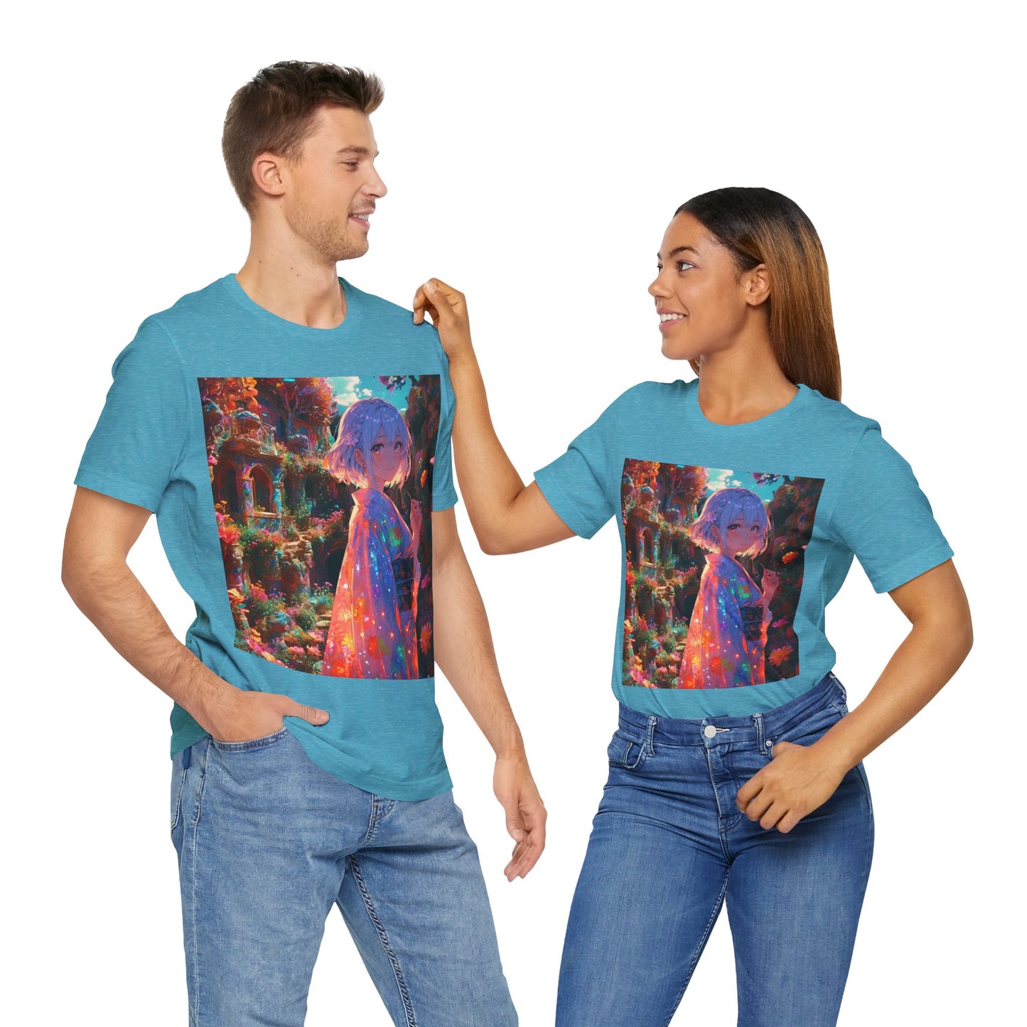 Floral Visions | HD Graphic| Anime | Pretty Girl | Unisex | Men's | Women's | Tee | T-Shirt