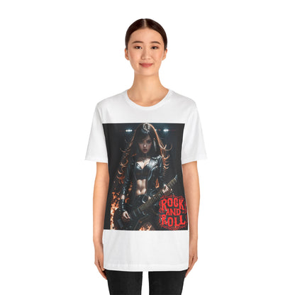 Rock Chic | Heavy Metal | Rock Music | Girl Rocker | HD Graphic | Unisex | Men's | Women's | Tee | T-Shirt