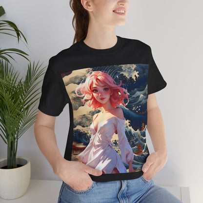 Waves of Beauty | HD Graphic | Pretty Girl | Japanese Art | Men's | Women's | Tee | T-Shirt