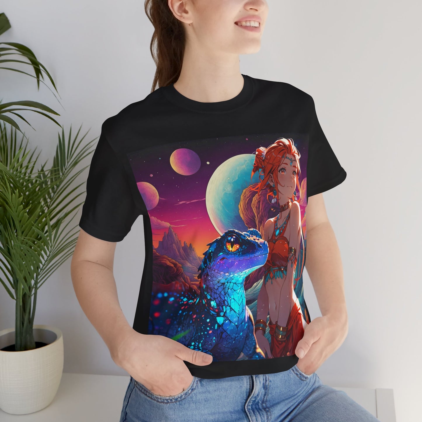 A Girl And Her 'Guana | Anime | Fantasy | Unisex | Men's | Women's | Tee | T-Shirt