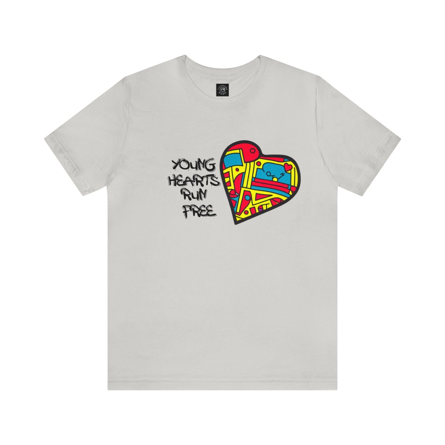 Young Hearts | Run Free | T-Shirt | Music Tee | Party Gift | Disco | Graffiti | House Music | Music Lovers | Fun | Unisex | Men's | Women's | HD Graphics | All Ages | Cool