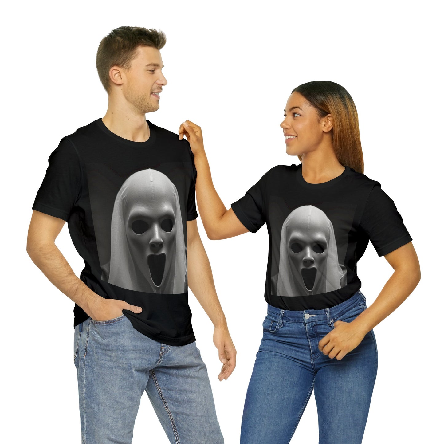 Death Mask | Creepy | HD Graphic | Horrorcore | Goth |  Unisex | Men's | Women's | Tee | T-Shirt
