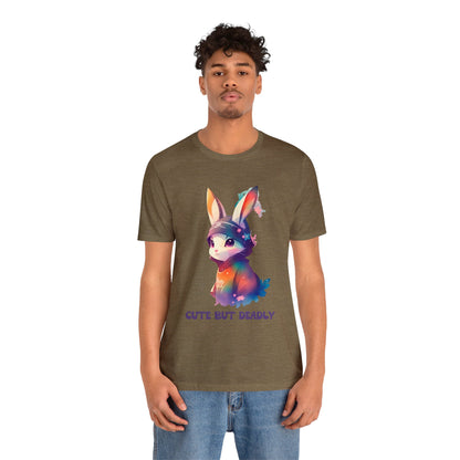 Cute But Deadly | Bunny Warrior | Cartoon | Rabbit | Usagi Yojimbo | Unisex | Men's | Women's | Tee | T-Shirt