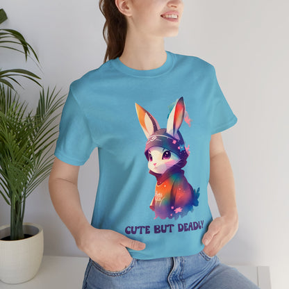 Cute But Deadly | Bunny Warrior | Cartoon | Rabbit | Usagi Yojimbo | Unisex | Men's | Women's | Tee | T-Shirt