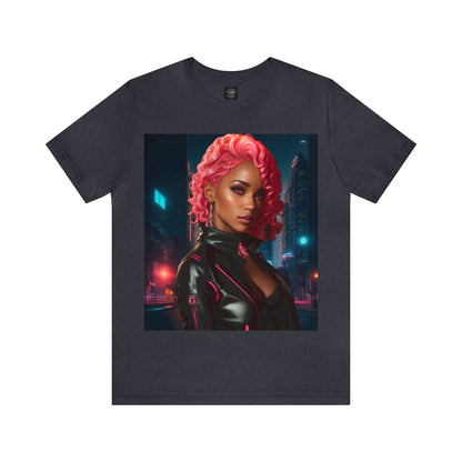 Pink Panthress | Anime Gift | Fantasy Girl | City Lights | Sci Fi | Futuristic | HD Graphics | Unisex | Men's | Women's | Tee | T-Shirt