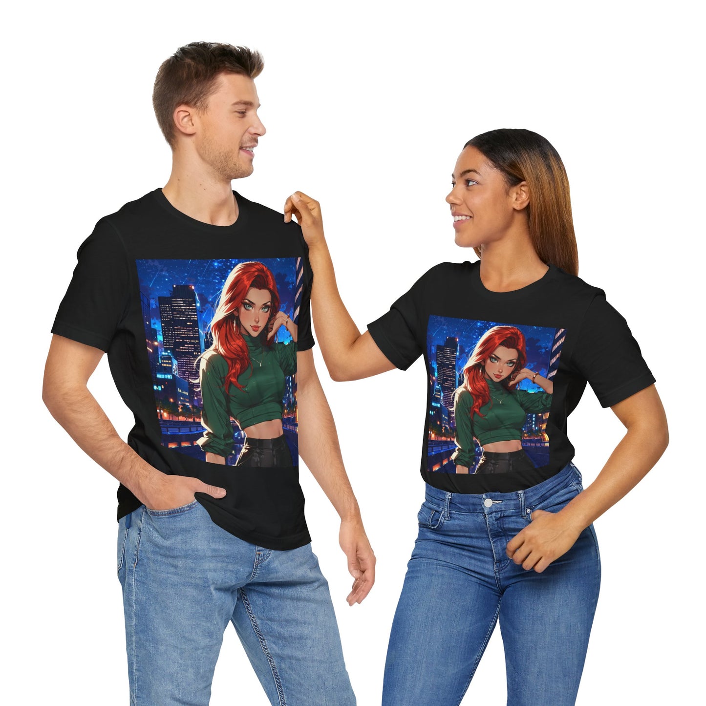 Always Up To No Good | Anime | City Girl | Red Head | Unisex | Men's | Women's | Tee | T-Shirt