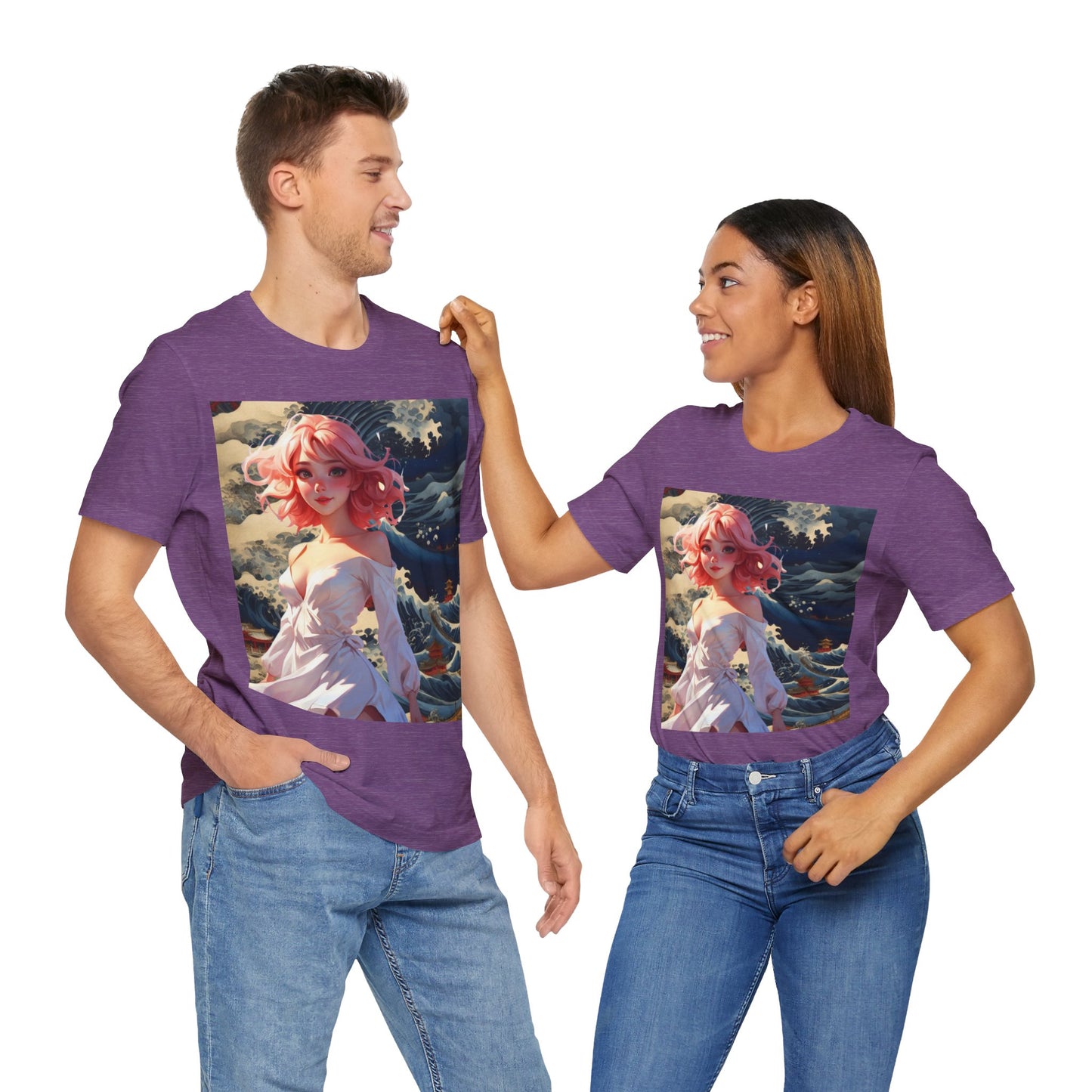 Waves of Beauty | HD Graphic | Pretty Girl | Japanese Art | Men's | Women's | Tee | T-Shirt