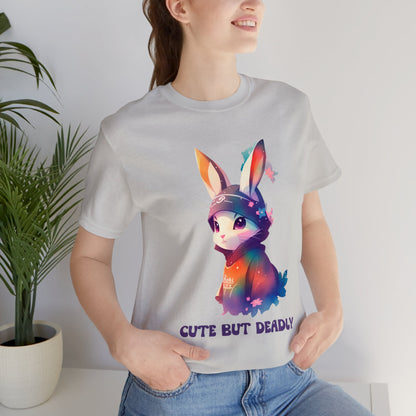 Cute But Deadly | Bunny Warrior | Cartoon | Rabbit | Usagi Yojimbo | Unisex | Men's | Women's | Tee | T-Shirt