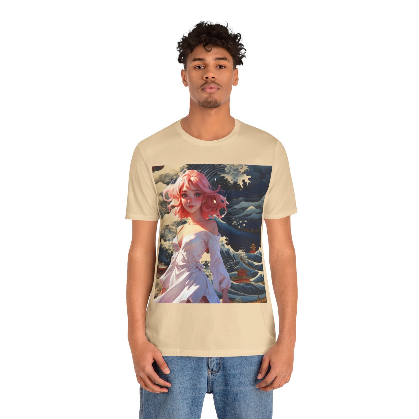 Waves of Beauty | HD Graphic | Pretty Girl | Japanese Art | Men's | Women's | Tee | T-Shirt