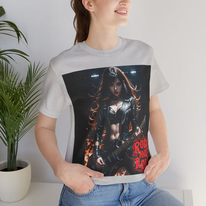 Rock Chic | Heavy Metal | Rock Music | Girl Rocker | HD Graphic | Unisex | Men's | Women's | Tee | T-Shirt