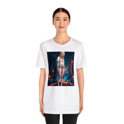 Night Shoot | Anime Gift | Fantasy Girl | City Lights | Sci Fi | Futuristic | HD Graphics | Unisex | Men's | Women's | Tee | T-Shirt