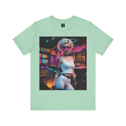 Bartender | HD Graphic | She Made Us Drinks To Drink, We Drunk Em | CyberPunk | Unisex | Men's | Women's | Tee | T-Shirt