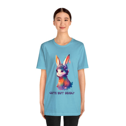 Cute But Deadly | Bunny Warrior | Cartoon | Rabbit | Usagi Yojimbo | Unisex | Men's | Women's | Tee | T-Shirt