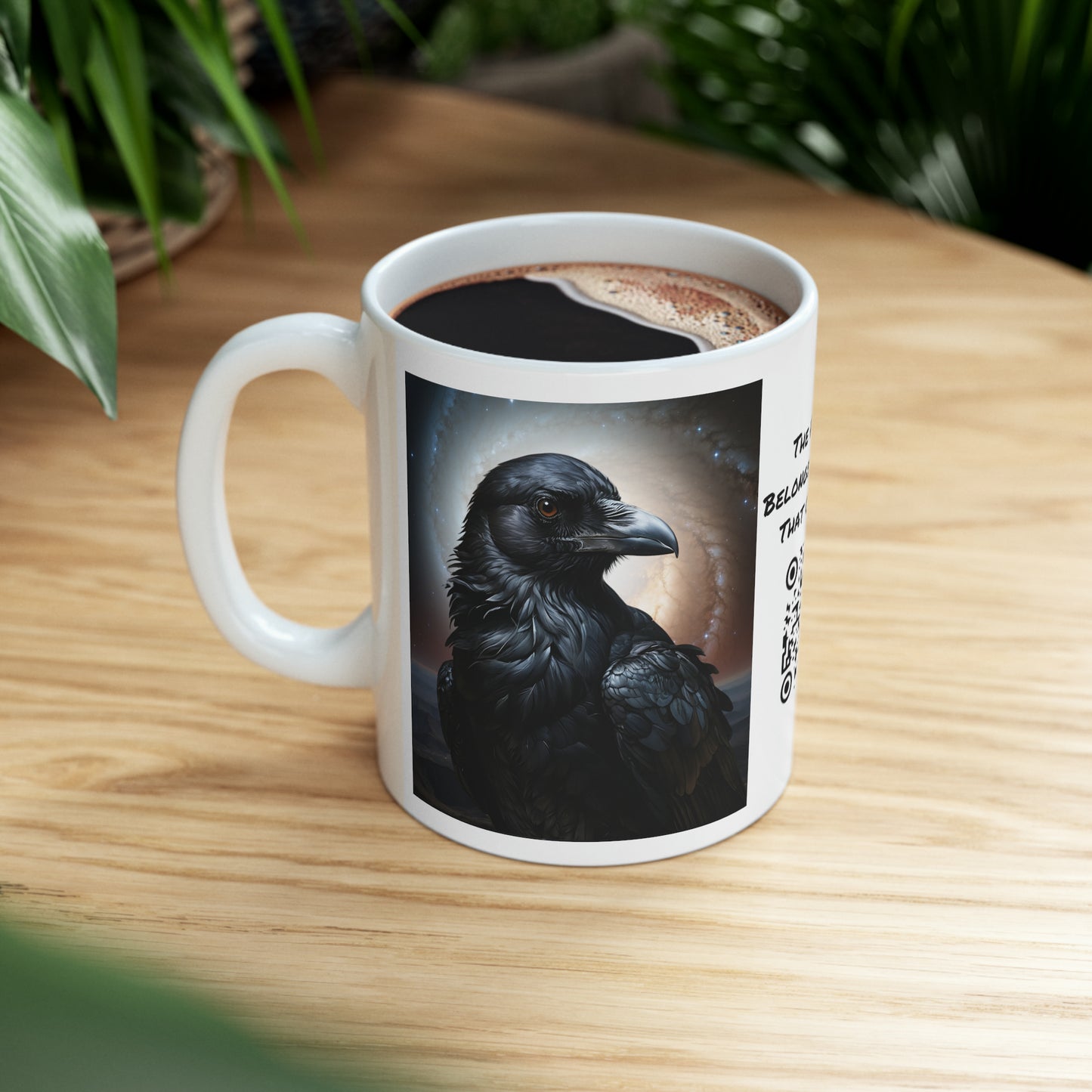 Nevermore | Raven | Edgar Alan Poe | Poetry | Coffee | Tea | Hot Chocolate | 11oz | White Mug