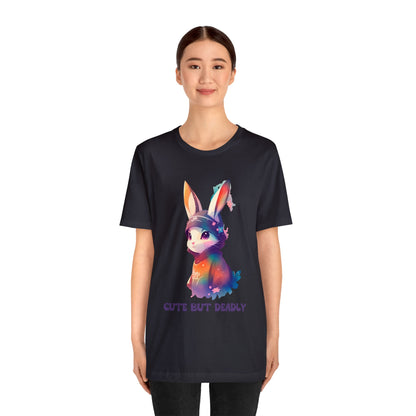 Cute But Deadly | Bunny Warrior | Cartoon | Rabbit | Usagi Yojimbo | Unisex | Men's | Women's | Tee | T-Shirt