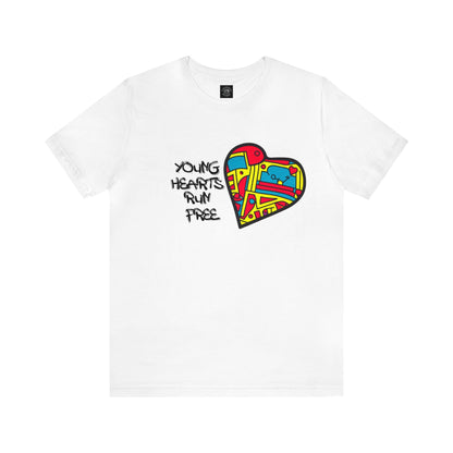 Young Hearts | Run Free | T-Shirt | Music Tee | Party Gift | Disco | Graffiti | House Music | Music Lovers | Fun | Unisex | Men's | Women's | HD Graphics | All Ages | Cool