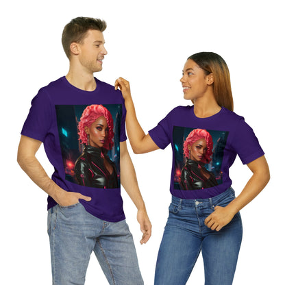 Pink Panthress | Anime Gift | Fantasy Girl | City Lights | Sci Fi | Futuristic | HD Graphics | Unisex | Men's | Women's | Tee | T-Shirt