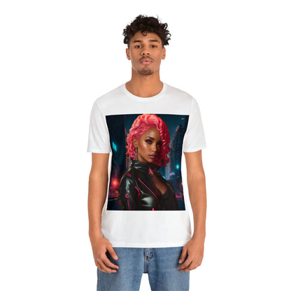 Pink Panthress | Anime Gift | Fantasy Girl | City Lights | Sci Fi | Futuristic | HD Graphics | Unisex | Men's | Women's | Tee | T-Shirt