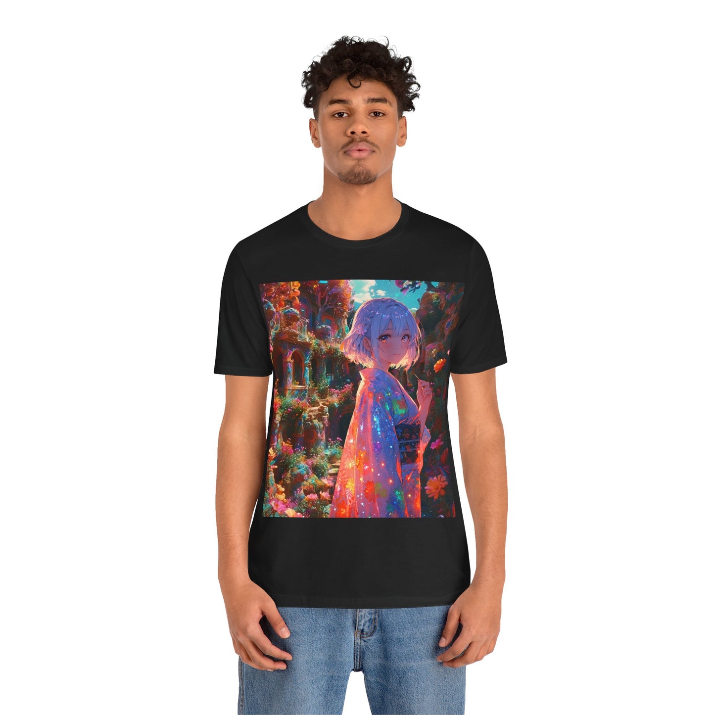 Floral Visions | HD Graphic| Anime | Pretty Girl | Unisex | Men's | Women's | Tee | T-Shirt