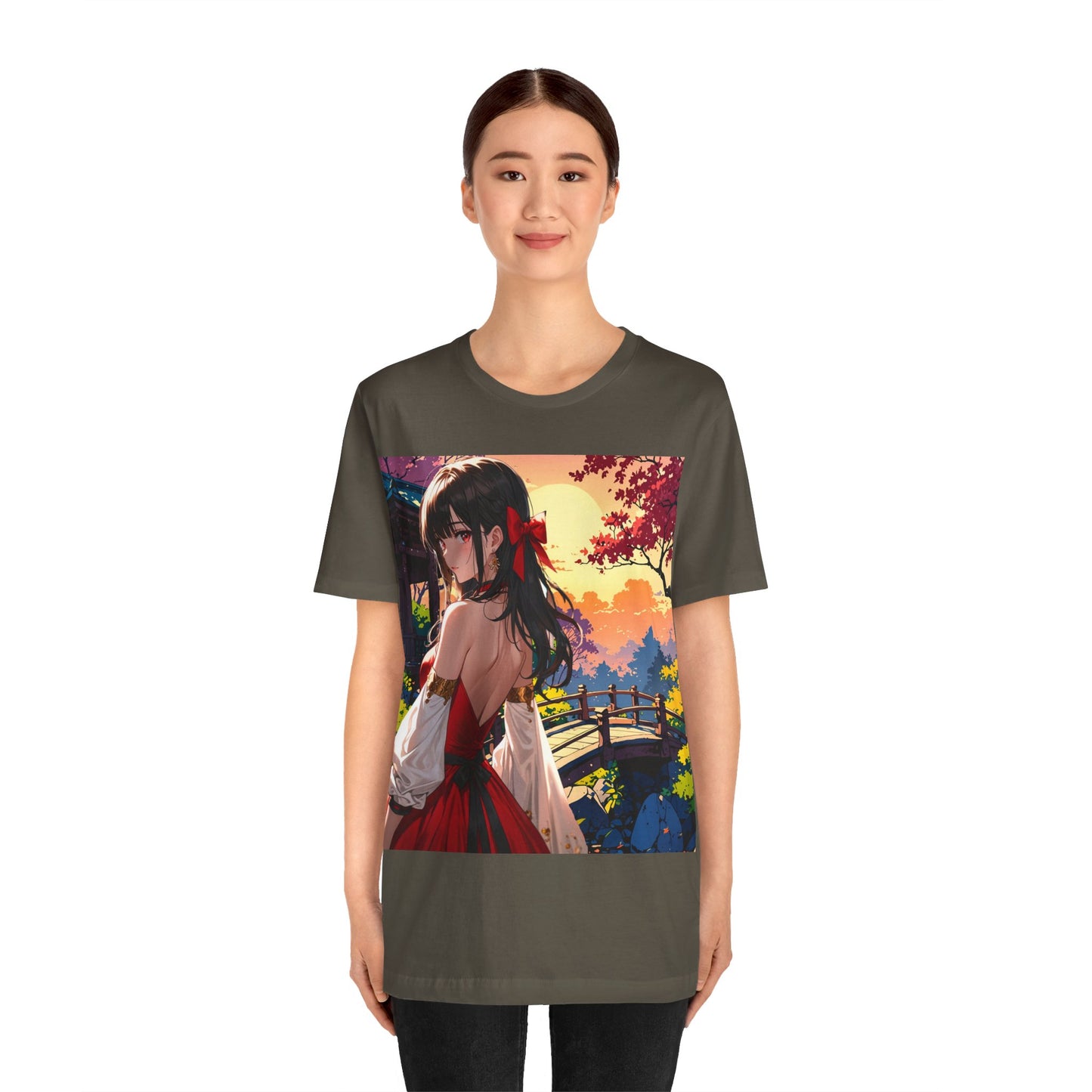 Utsukushī hana | HD Graphic | Anime Style | Pretty Girl | Unisex | Men's | Women's | Tee | T-Shirt