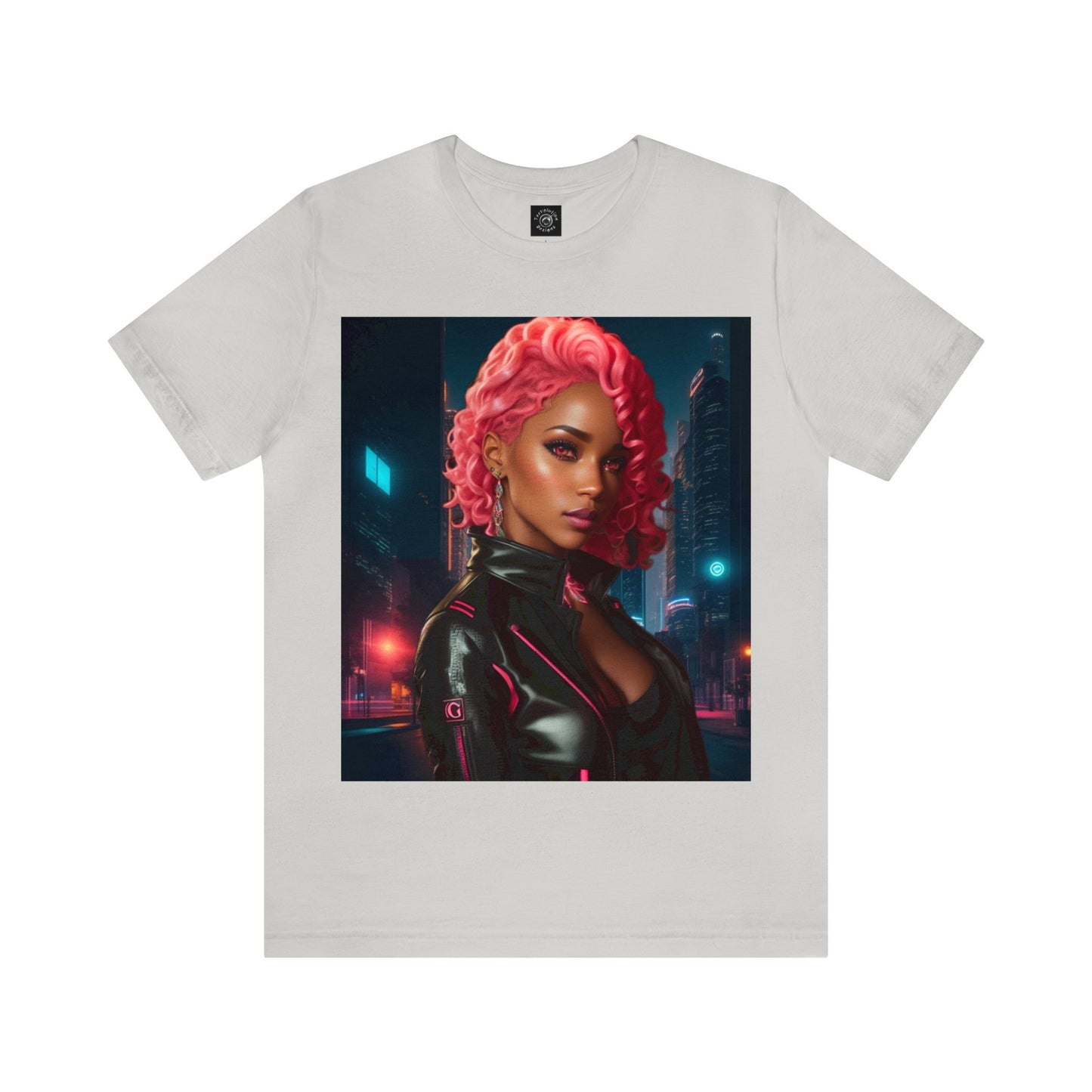 Pink Panthress | Anime Gift | Fantasy Girl | City Lights | Sci Fi | Futuristic | HD Graphics | Unisex | Men's | Women's | Tee | T-Shirt