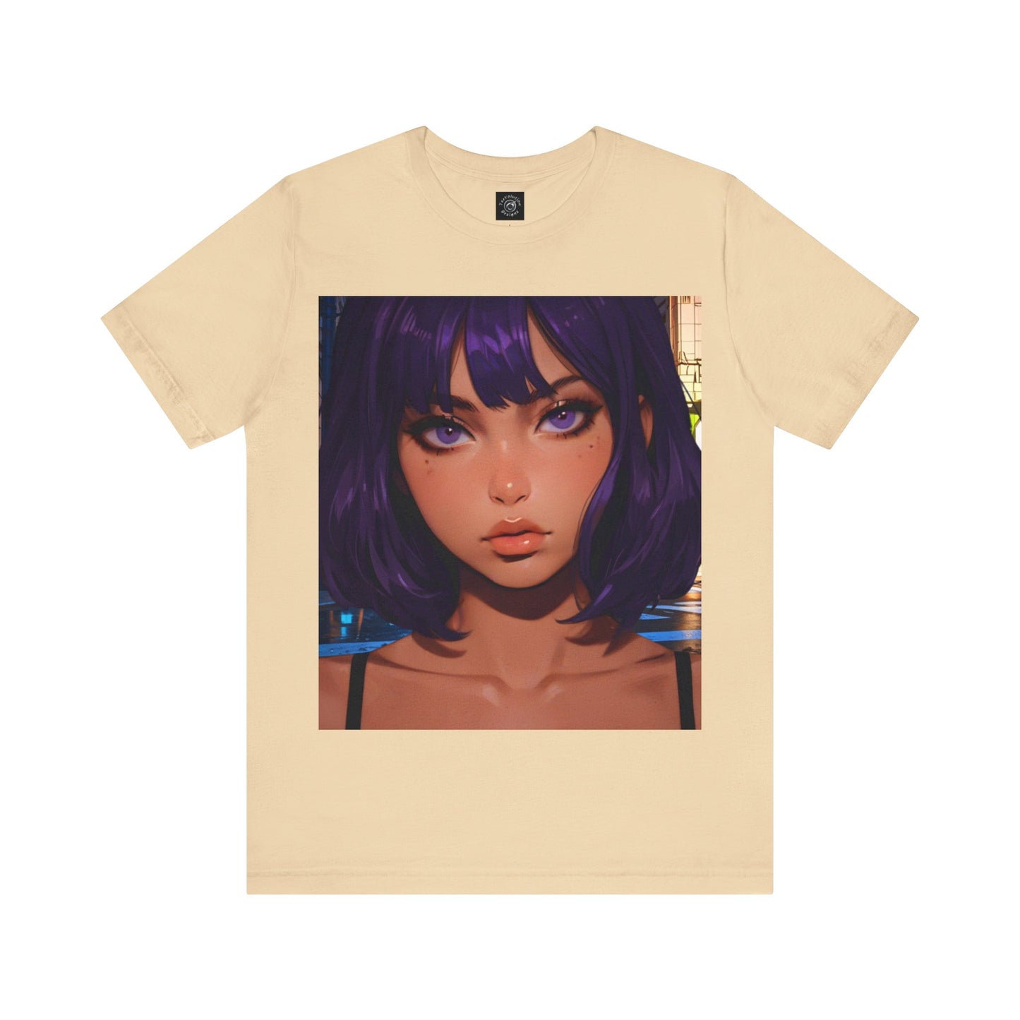 Extreme Close-Up | HD Graphic | Anime Style | Selfie | Purple Hair | Unisex | Men's | Women's | Tee | T-Shirt