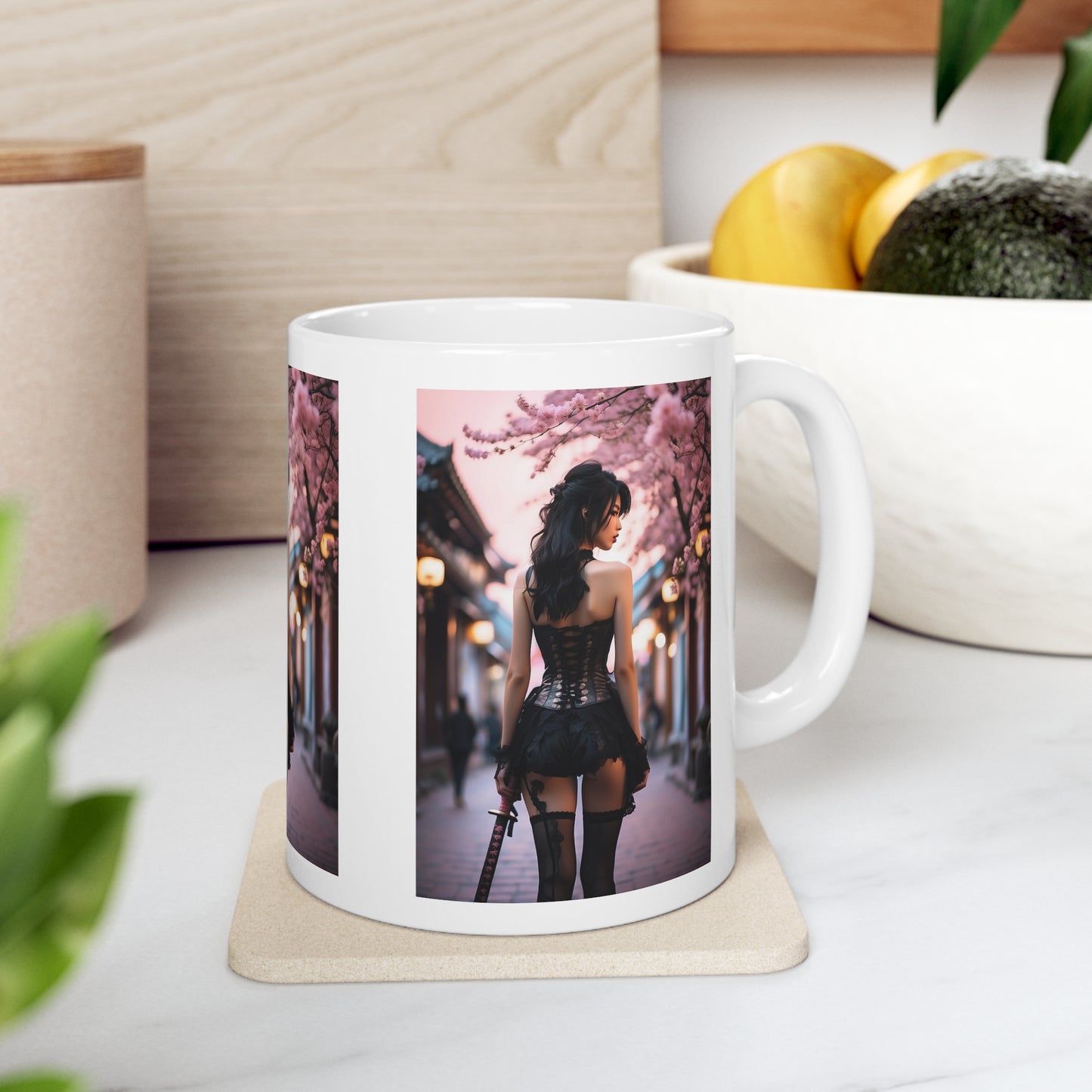 Onna-Bugeisha | Photorealistic | HD Graphic | Female Samurai | Girl Power | Coffee | Tea | Hot Chocolate | 11oz | White Mug