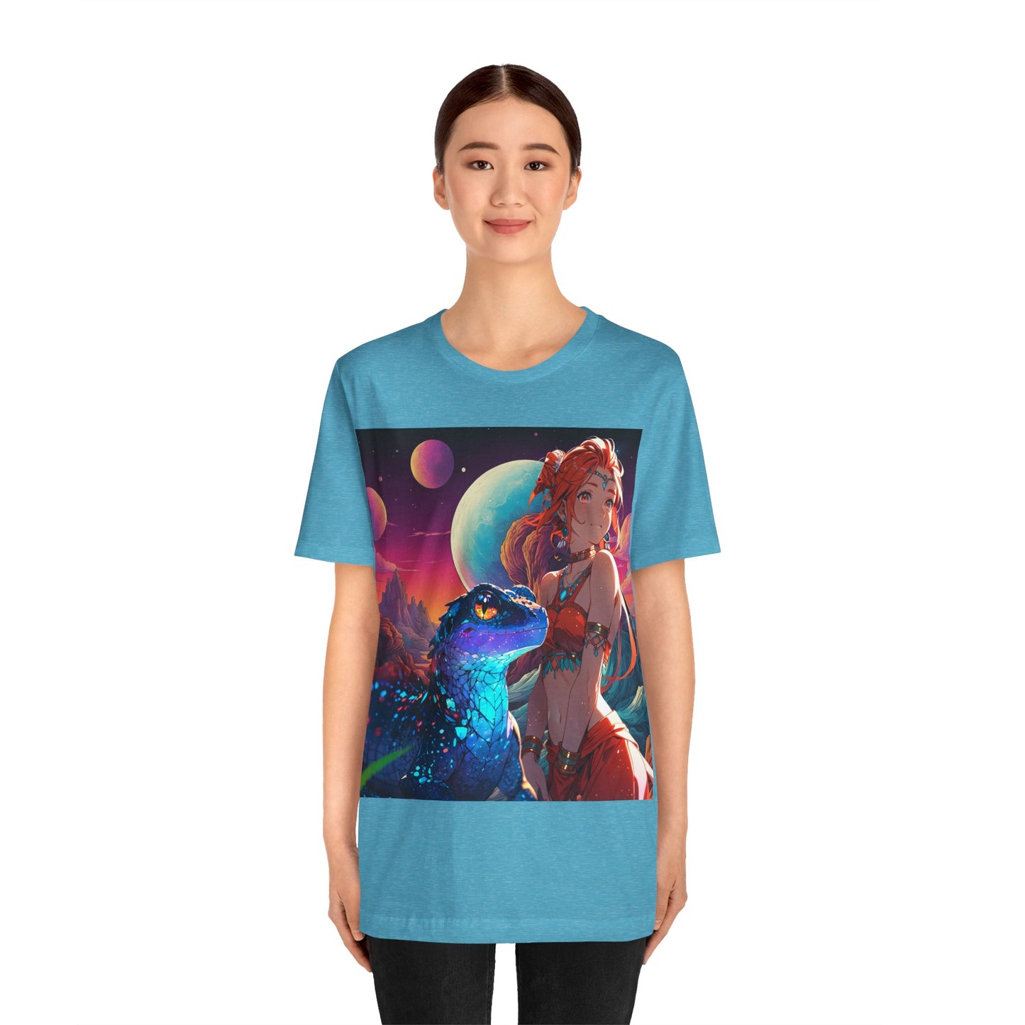 A Girl And Her 'Guana | Anime | Fantasy | Unisex | Men's | Women's | Tee | T-Shirt