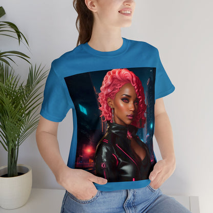 Pink Panthress | Anime Gift | Fantasy Girl | City Lights | Sci Fi | Futuristic | HD Graphics | Unisex | Men's | Women's | Tee | T-Shirt