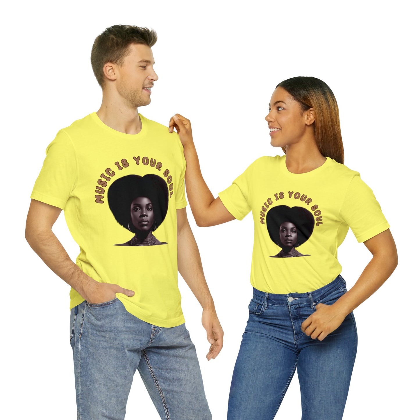 Music Is Your Soul | Afro | Woman | Teevolution | Afrocentric | Unisex | Men's | Women's | Tee | T-Shirt