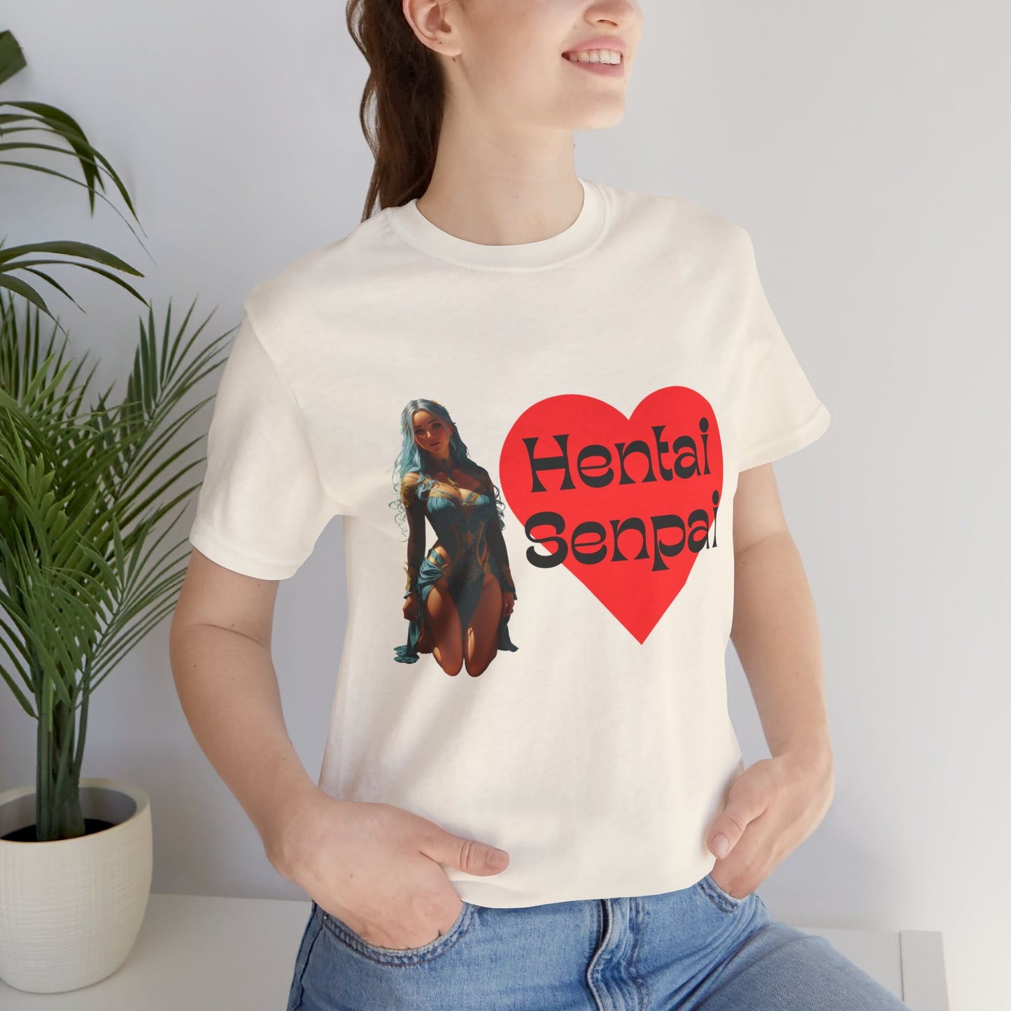 Hentai Senpai | Anime | CGI | Gamer | Fantasy Girl | Geek Gift | Unisex | Men's | Women's | Tee | T-Shirt