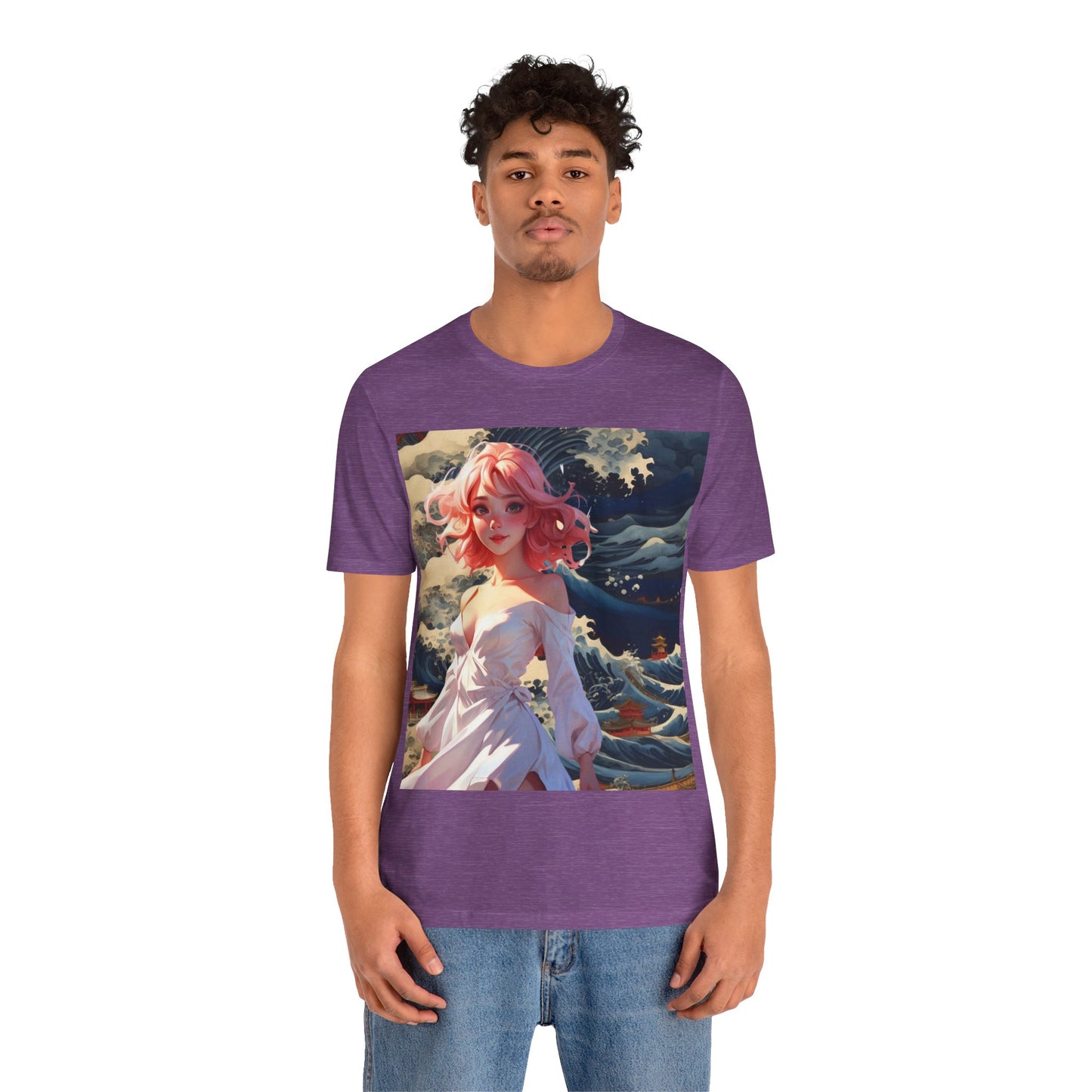 Waves of Beauty | HD Graphic | Pretty Girl | Japanese Art | Men's | Women's | Tee | T-Shirt