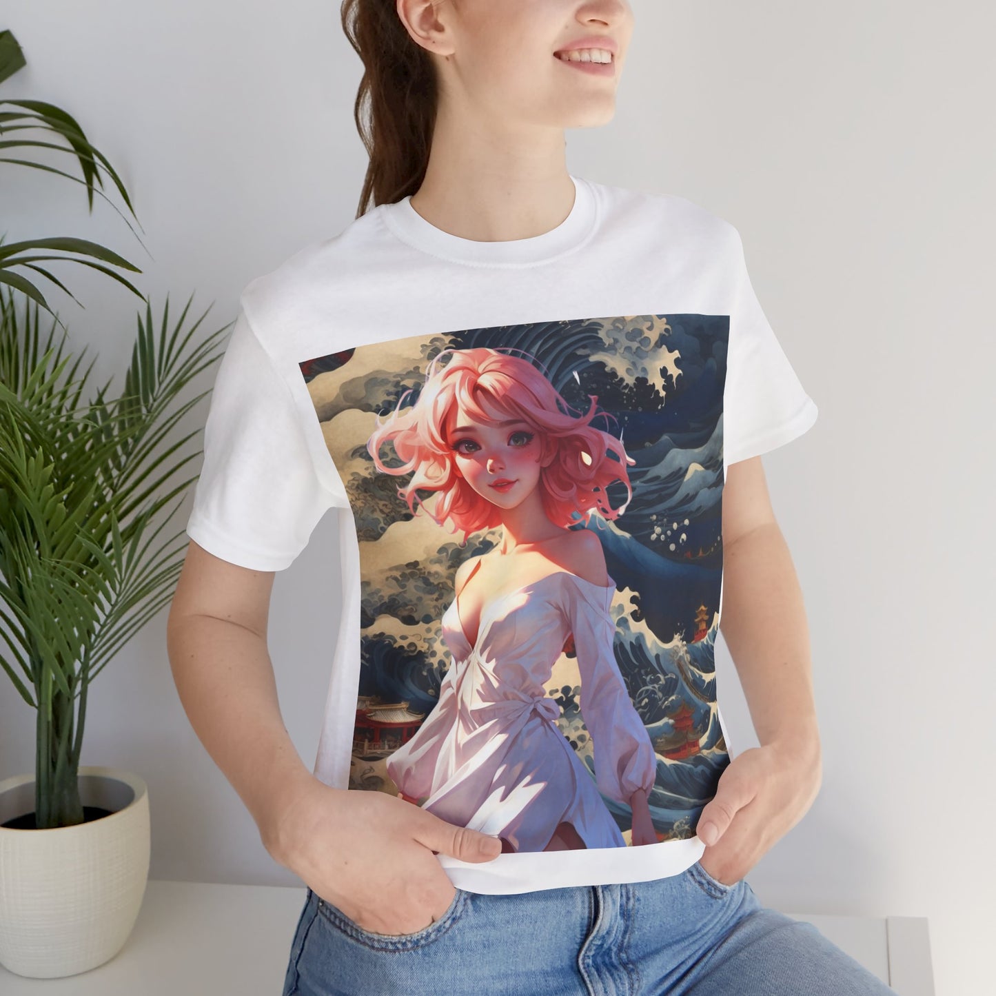 Waves of Beauty | HD Graphic | Pretty Girl | Japanese Art | Men's | Women's | Tee | T-Shirt