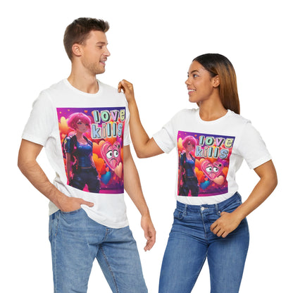 Love Kills | Cute | Anime | Hearts | Unisex | Men's | Women's | Tee | T-Shirt