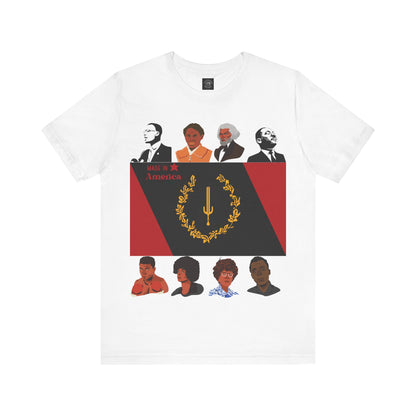 Made In America | African American Heritage Flag | Black History Month | Unisex | Men's | Women's | Tee | T-Shirt