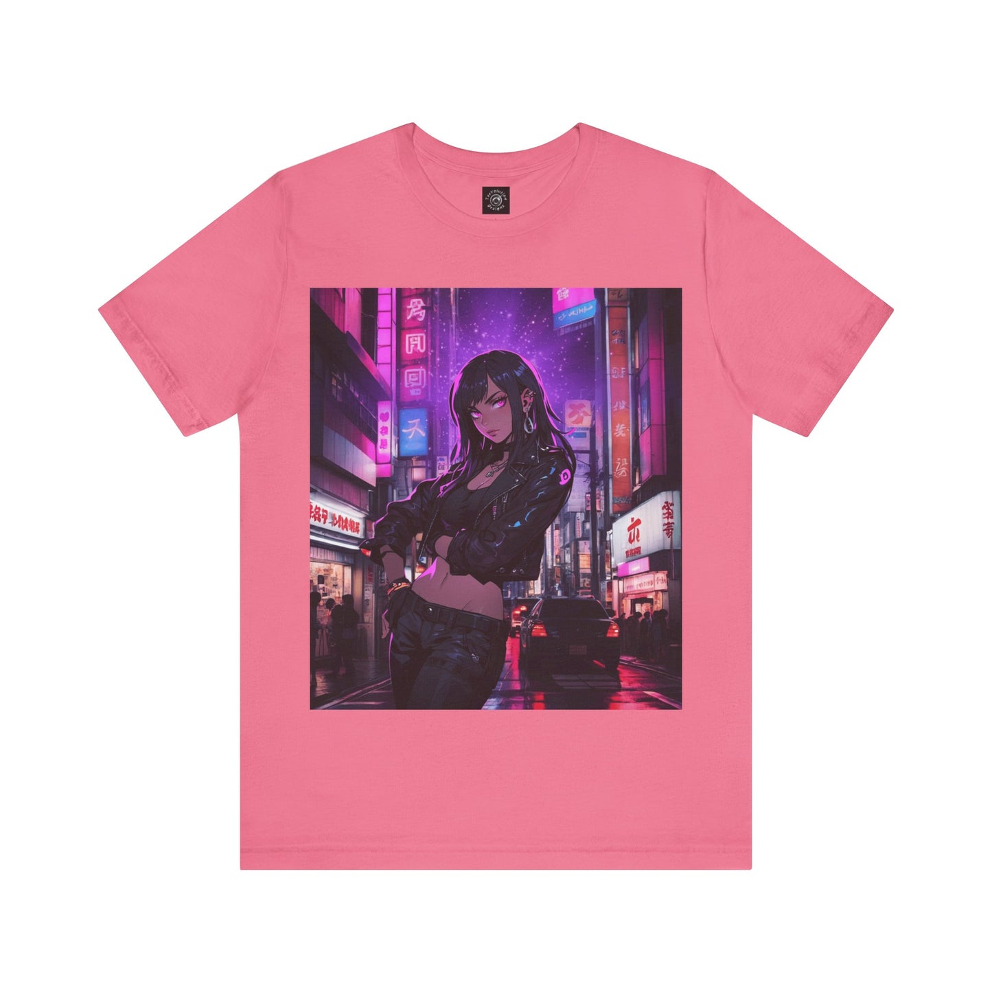 After Glow | HD Graphic | Anime | City | Pretty Girl | Neon Colors | Unisex | Men's | Women's | Tee | T-Shirt