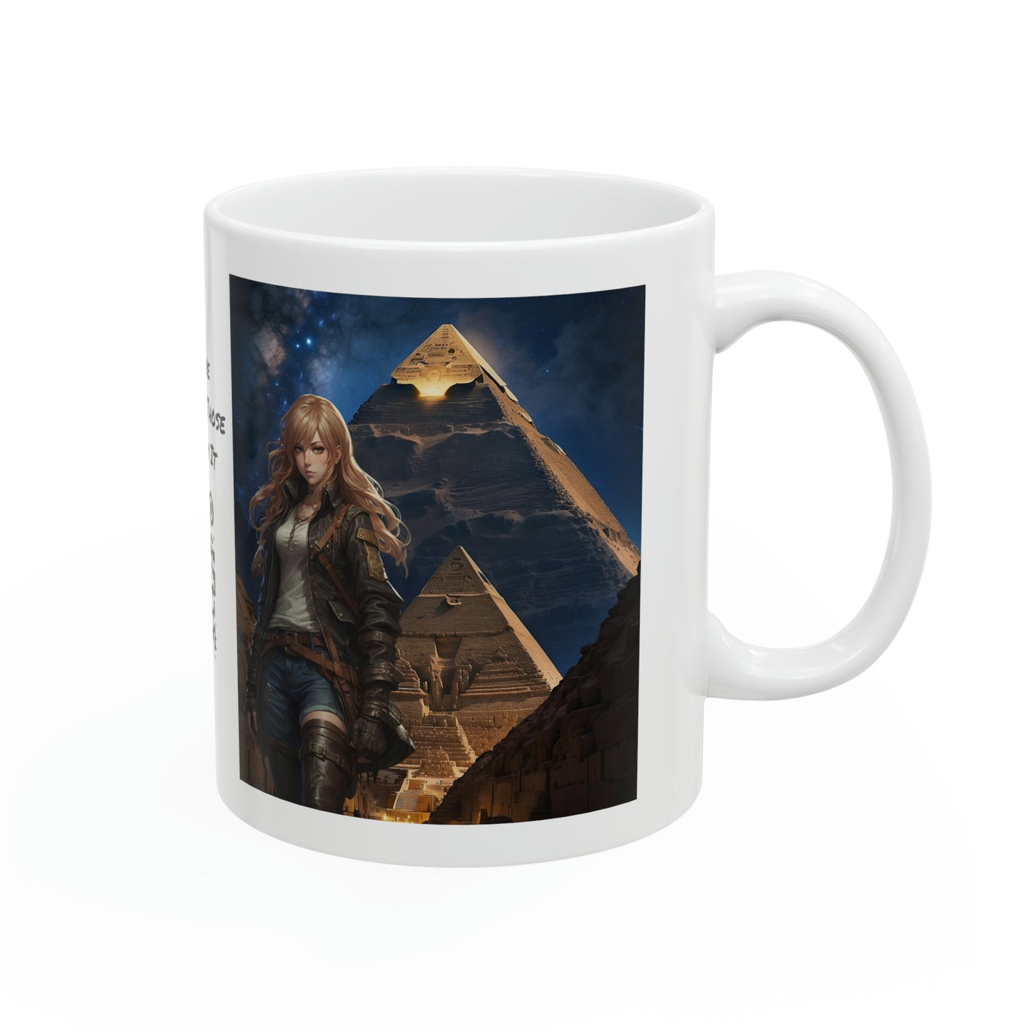 Tomb Raider Too | HD Graphic | Pyramids | Coffee | Tea | Hot Chocolate | 11oz | White Mug