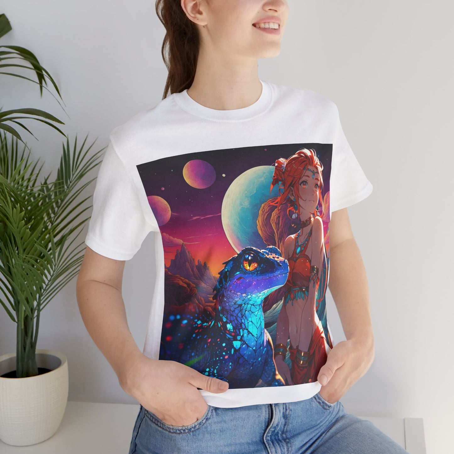 A Girl And Her 'Guana | Anime | Fantasy | Unisex | Men's | Women's | Tee | T-Shirt