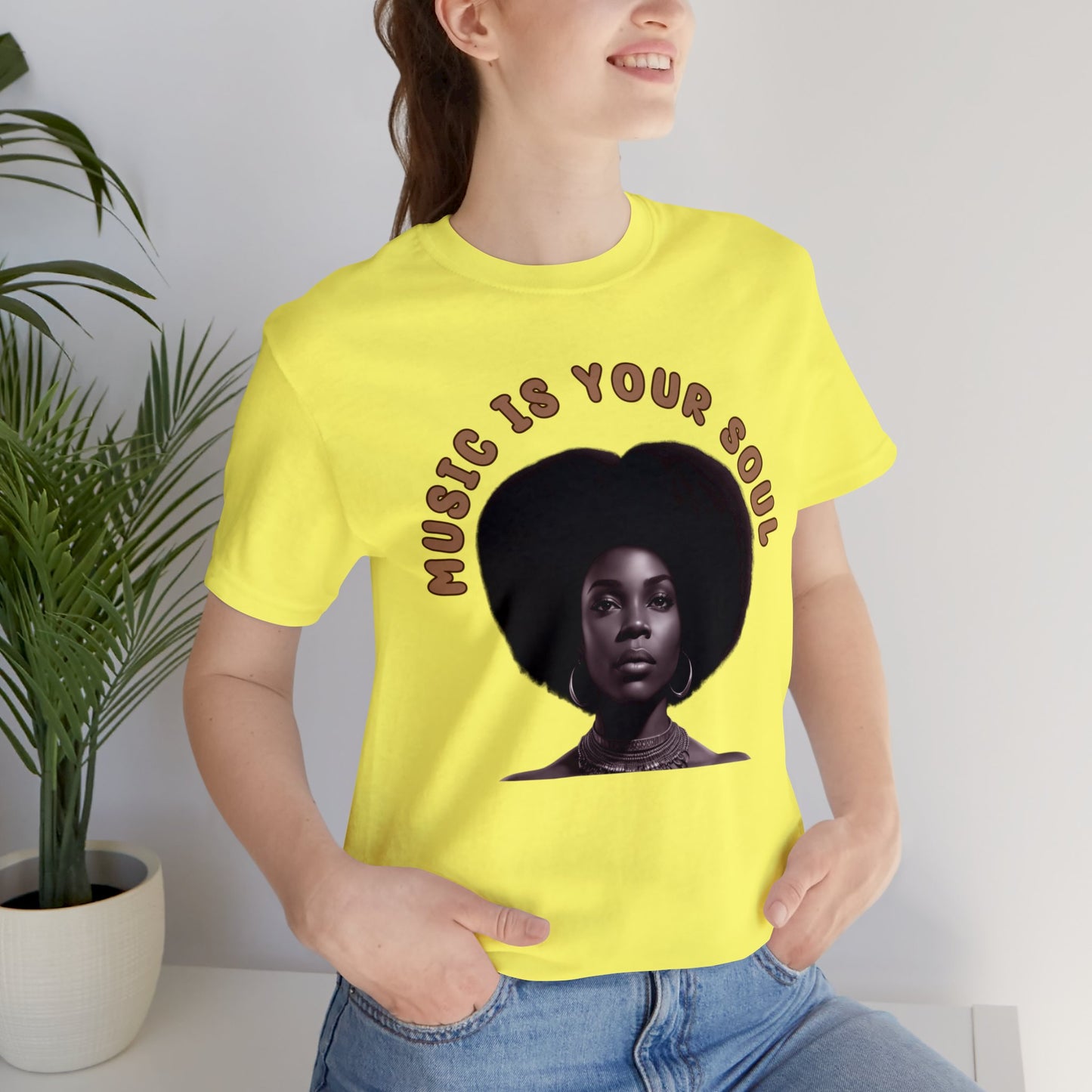 Music Is Your Soul | Afro | Woman | Teevolution | Afrocentric | Unisex | Men's | Women's | Tee | T-Shirt