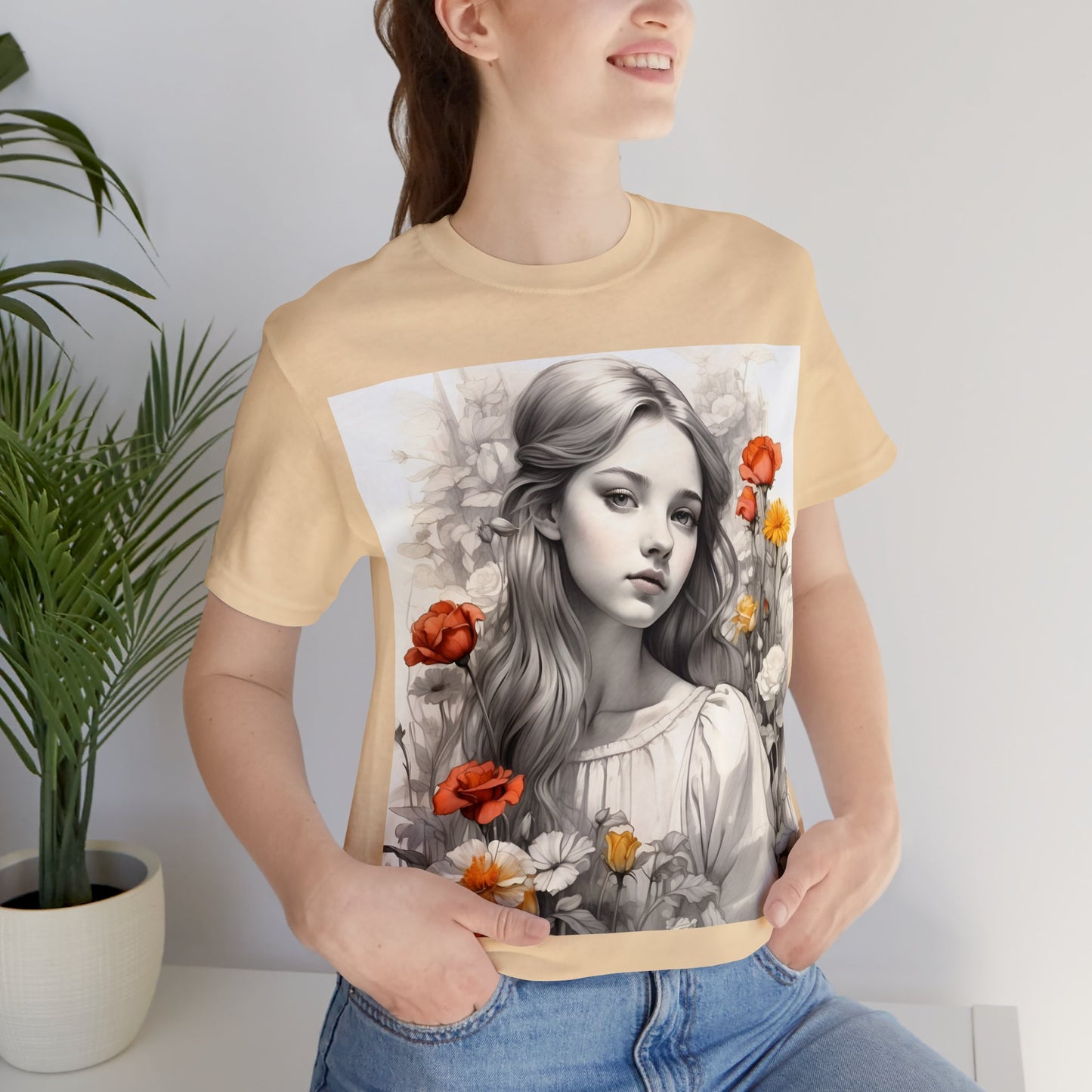 Flower Girl | Dainty | Coquette | Cottagecore | HD Graphic | Quaint | Wholesome | Wildflowers | Unisex | Men's | Women's | Tee | T-Shirt