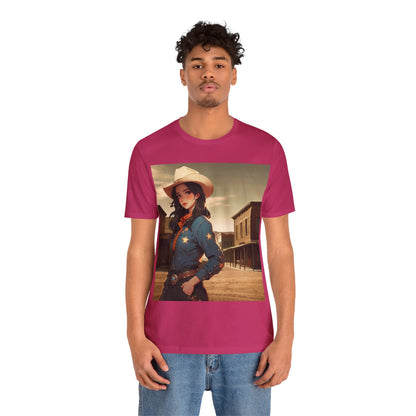 The Showdown | HD Graphic | Wild West | Cowgirl | Unisex | Men's | Women's | Tee | T-Shirt